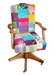 Vintage office patchwork chair