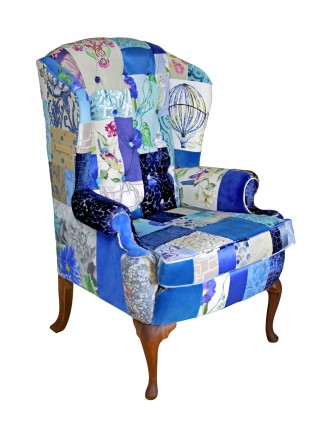 Blue Belle Patchwork Chair