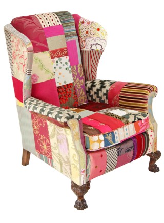 Clarissa – Patchwork Wing Chair